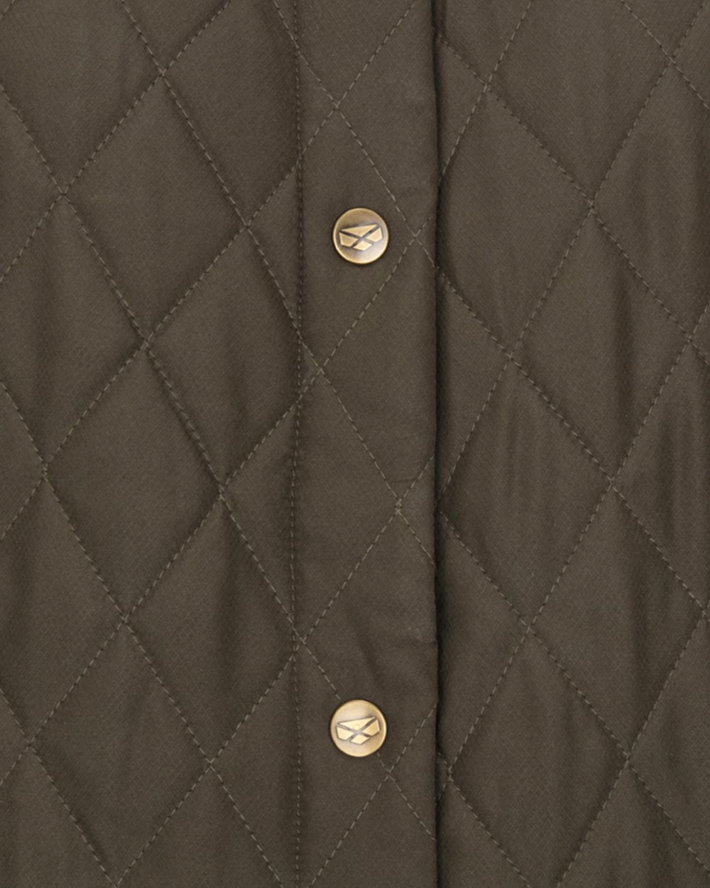 Forest Green Coloured Hoggs of Fife Womens Ladybank Quilted Jacket on white background 