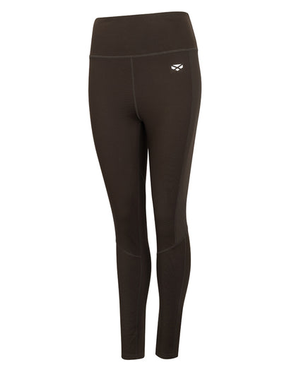 Forest Green Coloured Hoggs of Fife Womens Skye Active Thermal Leggings on white background 