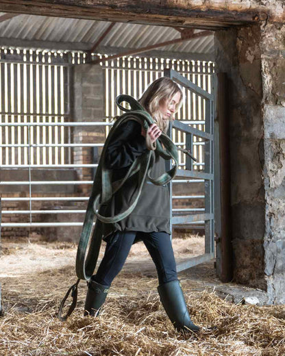 Black Coloured Hoggs of Fife Womens Skye Active Thermal Leggings on outdoor background 