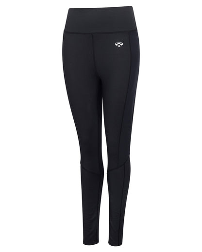 Black Coloured Hoggs of Fife Womens Skye Active Thermal Leggings on white background 
