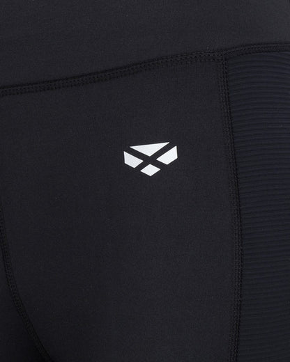 Black Coloured Hoggs of Fife Womens Skye Active Thermal Leggings on white background 