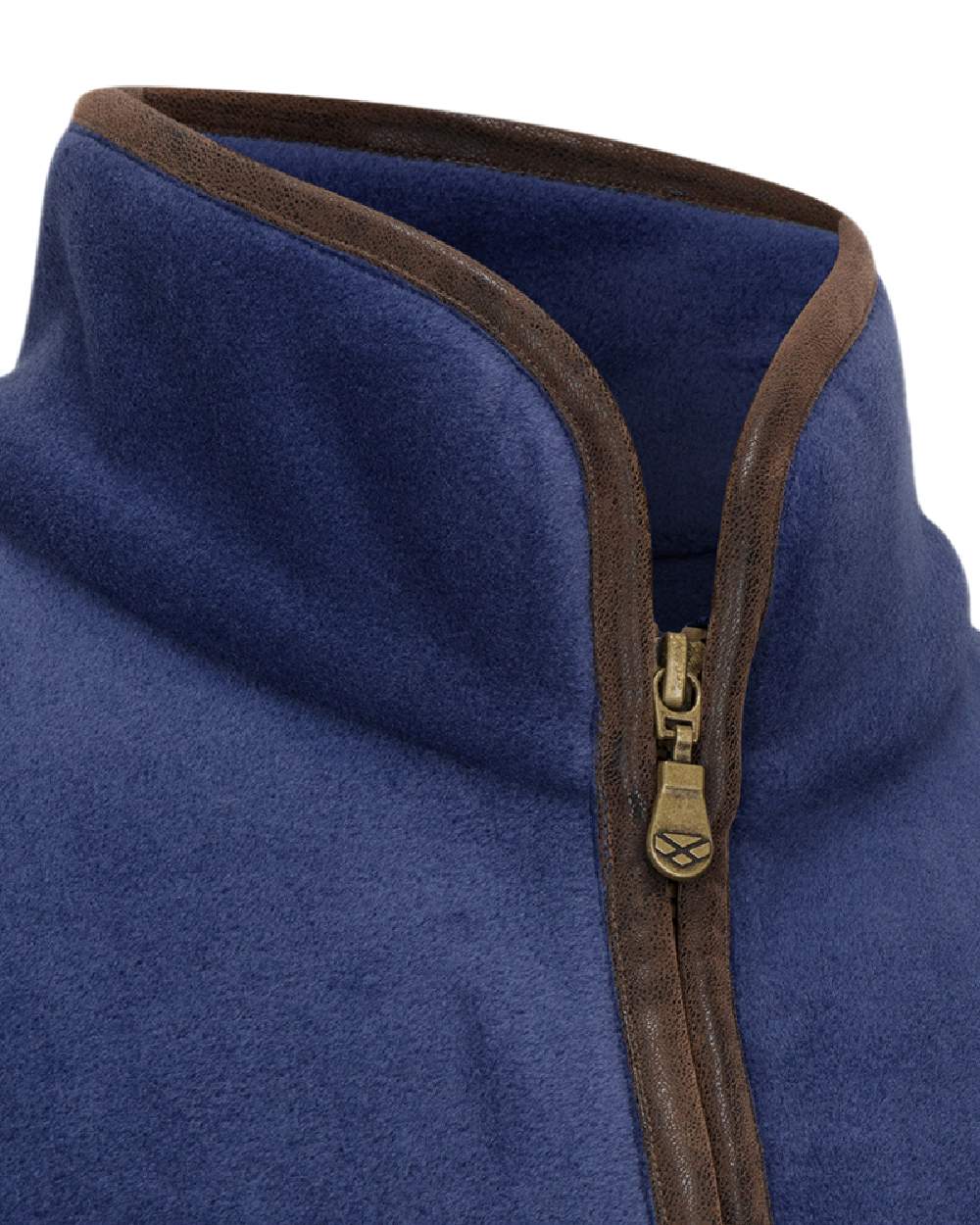 Nordic Blue Coloured Hoggs of Fife Womens Stenton Quarter Zip Fleece on white background 