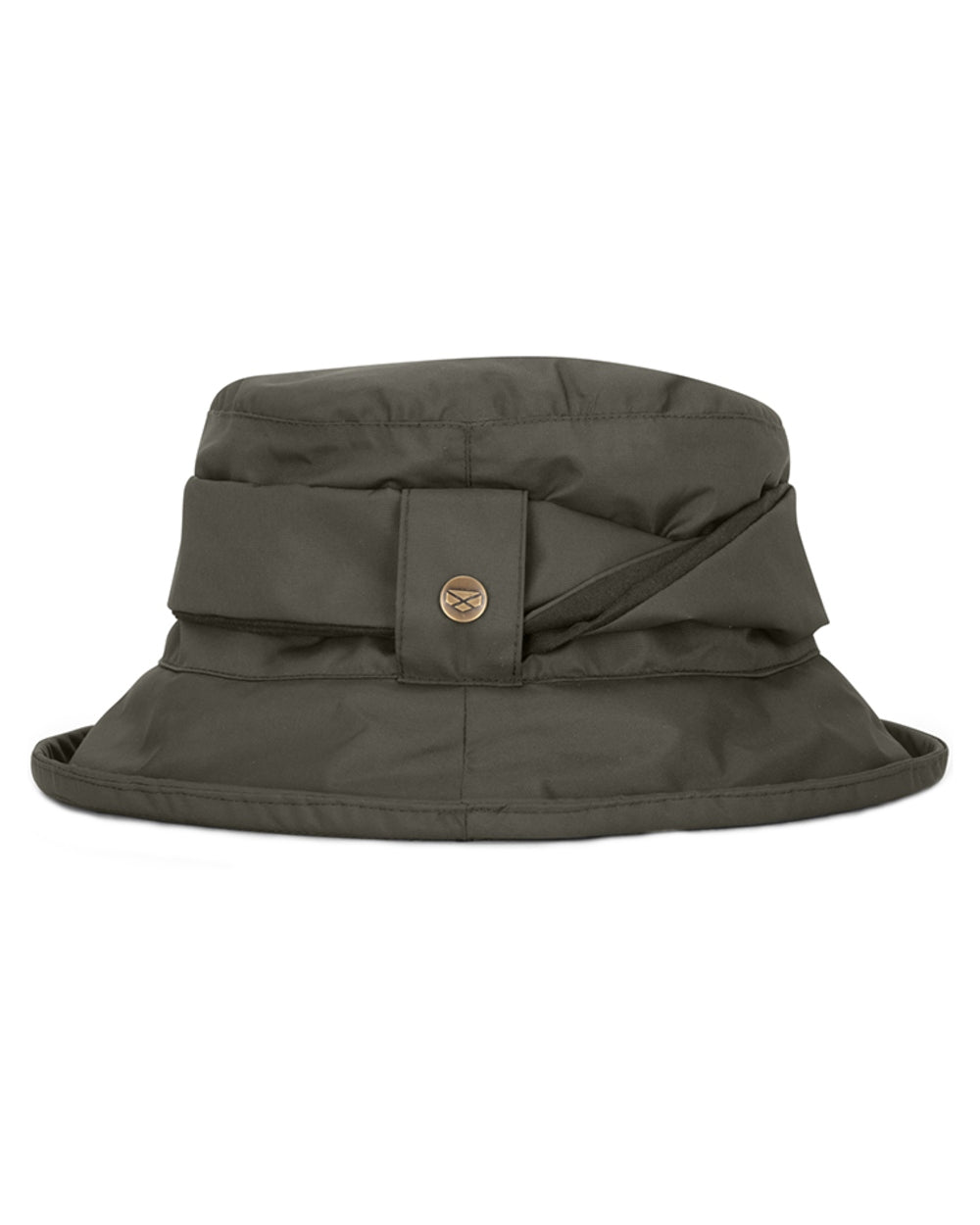Fern Green Coloured Hoggs of Fife Womens Walker Waterproof Twist Hat on white background 
