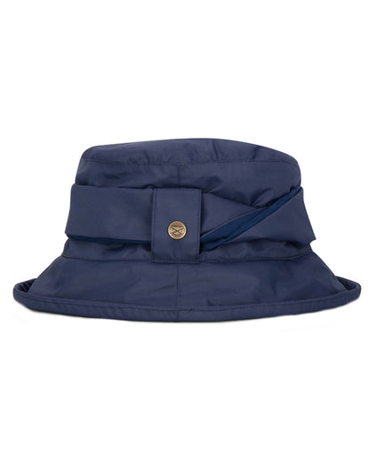 Ink Navy Coloured Hoggs of Fife Womens Walker Waterproof Twist Hat on white background 