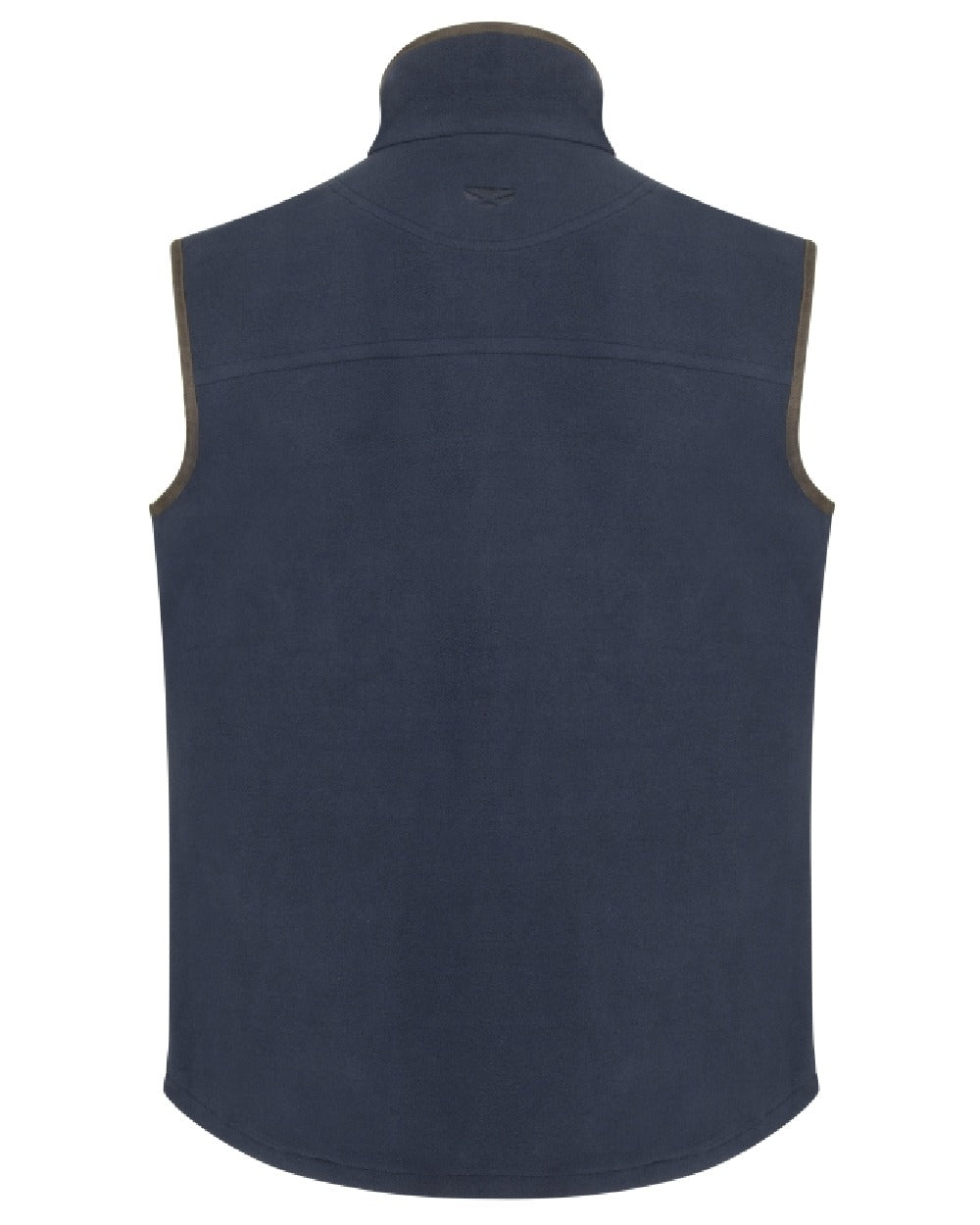 Navy Coloured Hoggs of Fife Woodhall Fleece Gilet on white background 