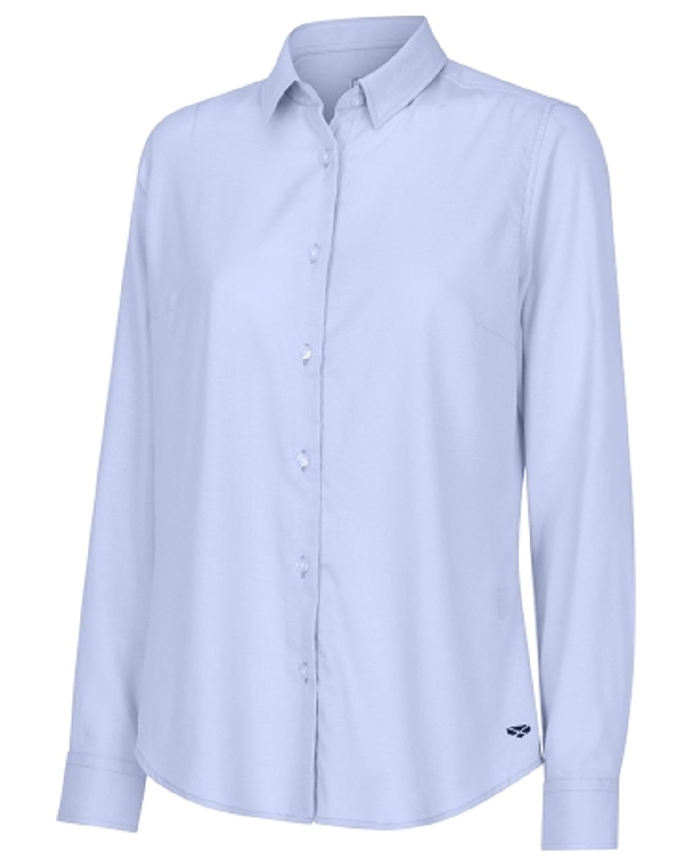 Blue coloured Hoggs of Fife Callie Twill Ladies Check Shirt on white background 