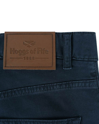 Navy coloured Hoggs of Fife Dingwall Jeans on white background 