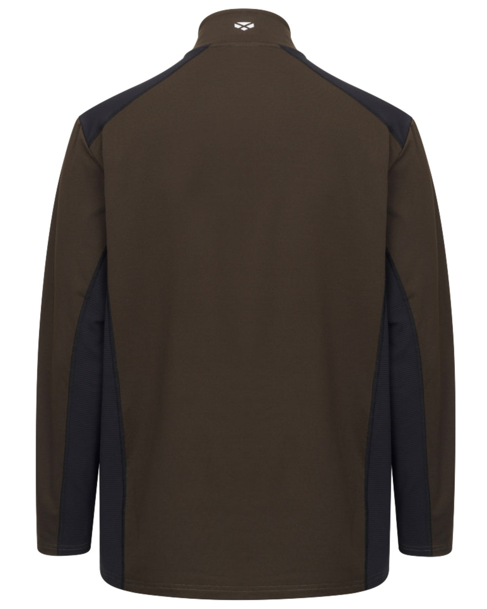 Green Black coloured Hoggs of Fife Mens Barra Active Quarter Zip Top on white background 