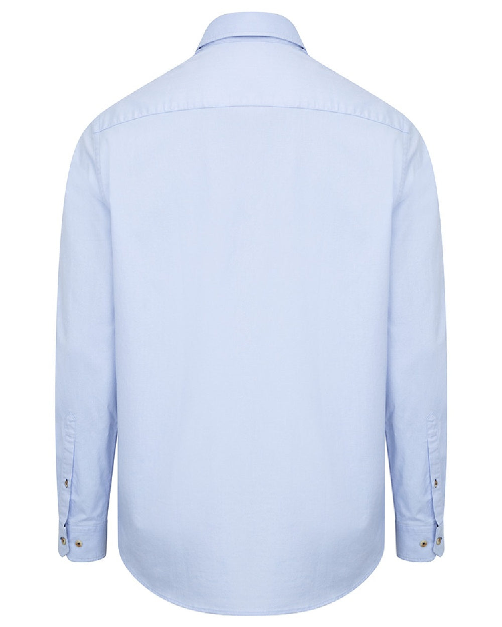 Blue coloured Hoggs of Fife Mens Granton Oxford Shirt on white background 