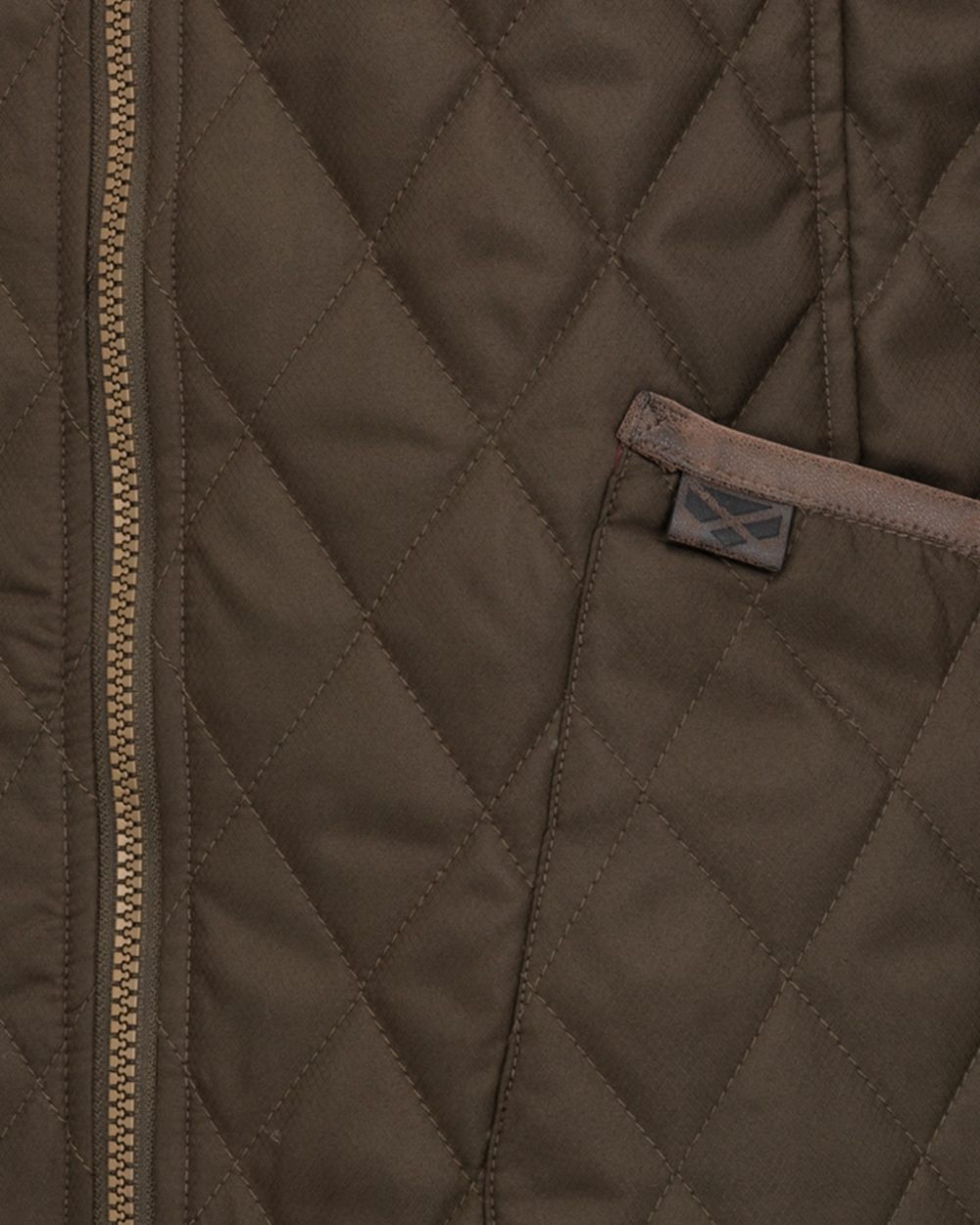 Forest Green coloured Hoggs of Fife Womens Ladybank Quilted Gilet on white background 