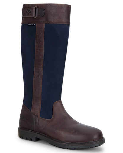 Hoggs of Fife Cleveland II Womens Country Boots in Dark Brown/Navy 