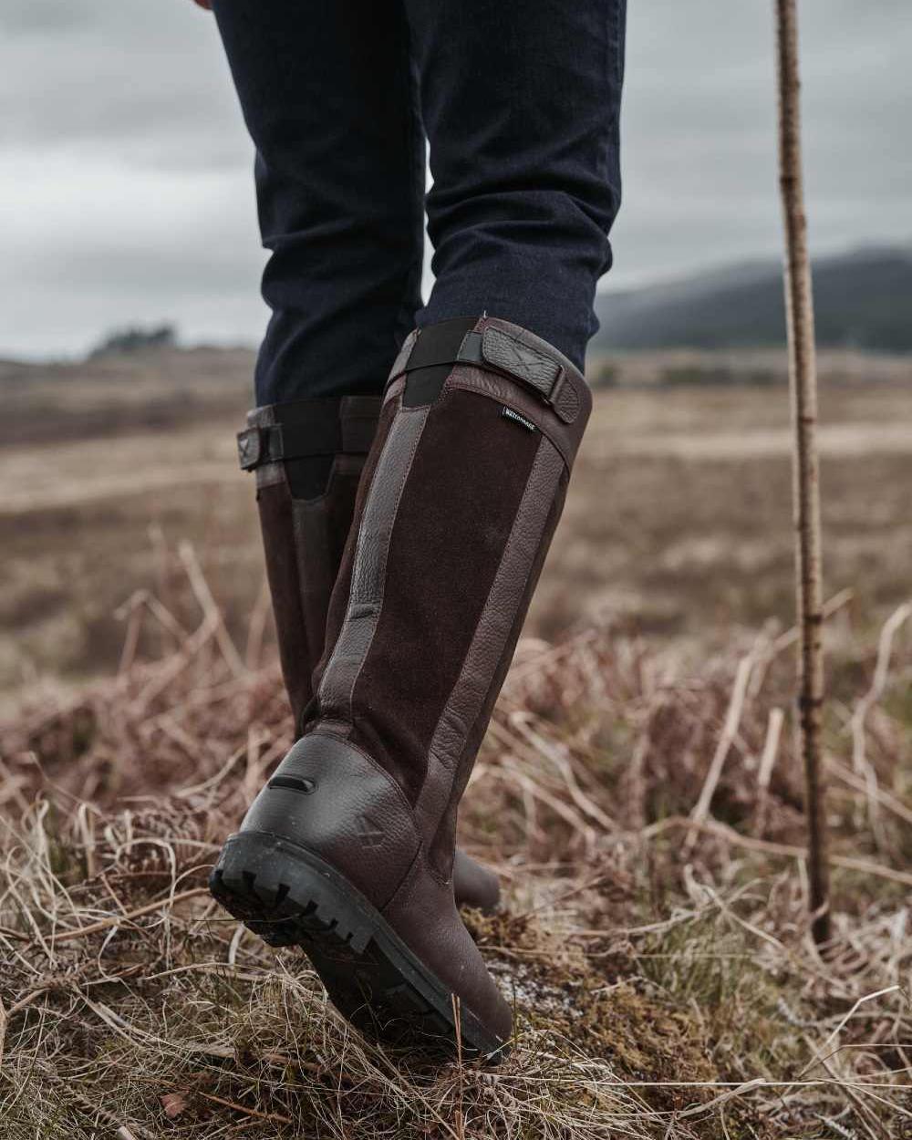 Hoggs of Fife Cleveland II Womens Country Boots in Dark Brown 