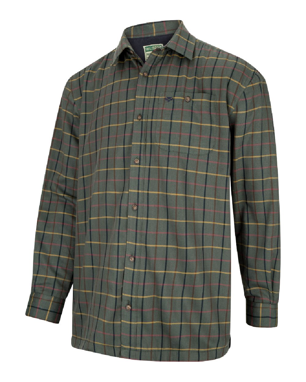 Hoggs of Fife Micro Fleece Lined Shirt in Beech 
