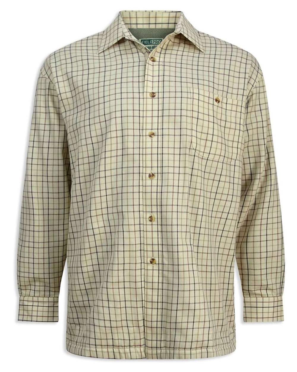 Hoggs of Fife Micro Fleece Lined Shirt in Birch 