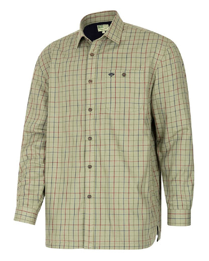 Hoggs of Fife Micro Fleece Lined Shirt in Boxwood 