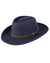 Navy Coloured Hoggs Of Fife Perth Crushable Felt Hat On A White Background #colour_navy