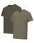 Hoggs of Fife Sandwood 2 Pack Cotton T-Shirts in Forest/Lovat #colour_forest-lovat