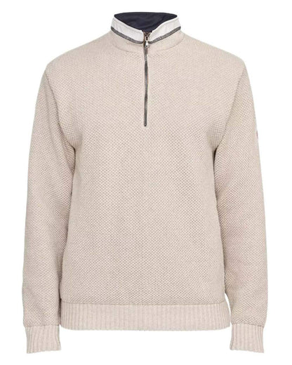 Khaki Coloured Holebrook Mens Classic Knitted Windproof Sweater on white background 