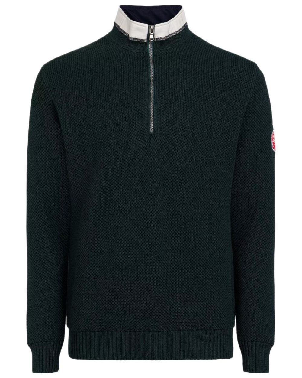 Pine Coloured Holebrook Mens Classic Knitted Windproof Sweater on white background 