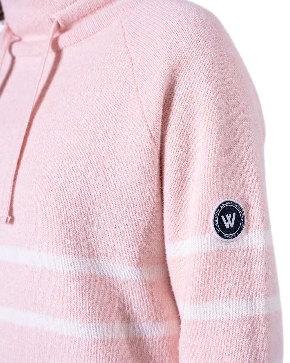 Flamingo Off White Coloured Holebrook Womens Angelika Knitted Windproof Sweater on white background 