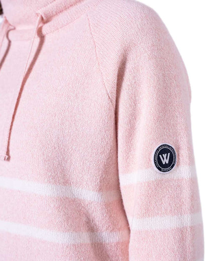 Flamingo Off White Coloured Holebrook Womens Angelika Knitted Windproof Sweater on white background 