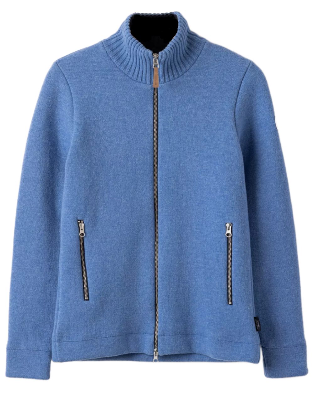 Oxford Coloured Holebrook Womens Claire Full Zip Knitted Windproof Sweater on white background 