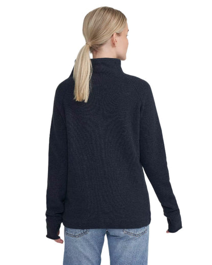 Chambray Coloured Holebrook Womens Martina Knitted Windproof Sweater on white background 