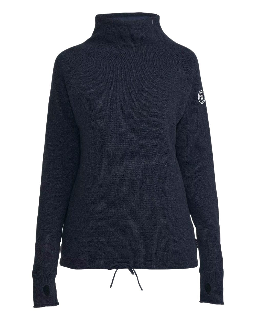 Chambray Coloured Holebrook Womens Martina Knitted Windproof Sweater on white background 