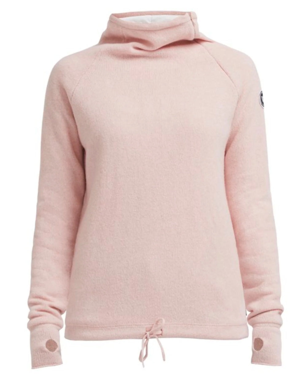 Flamingo Coloured Holebrook Womens Martina Knitted Windproof Sweater on white background 