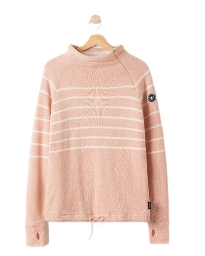 Flamingo Off White Coloured Holebrook Womens Martina Knitted Windproof Sweater on white background 