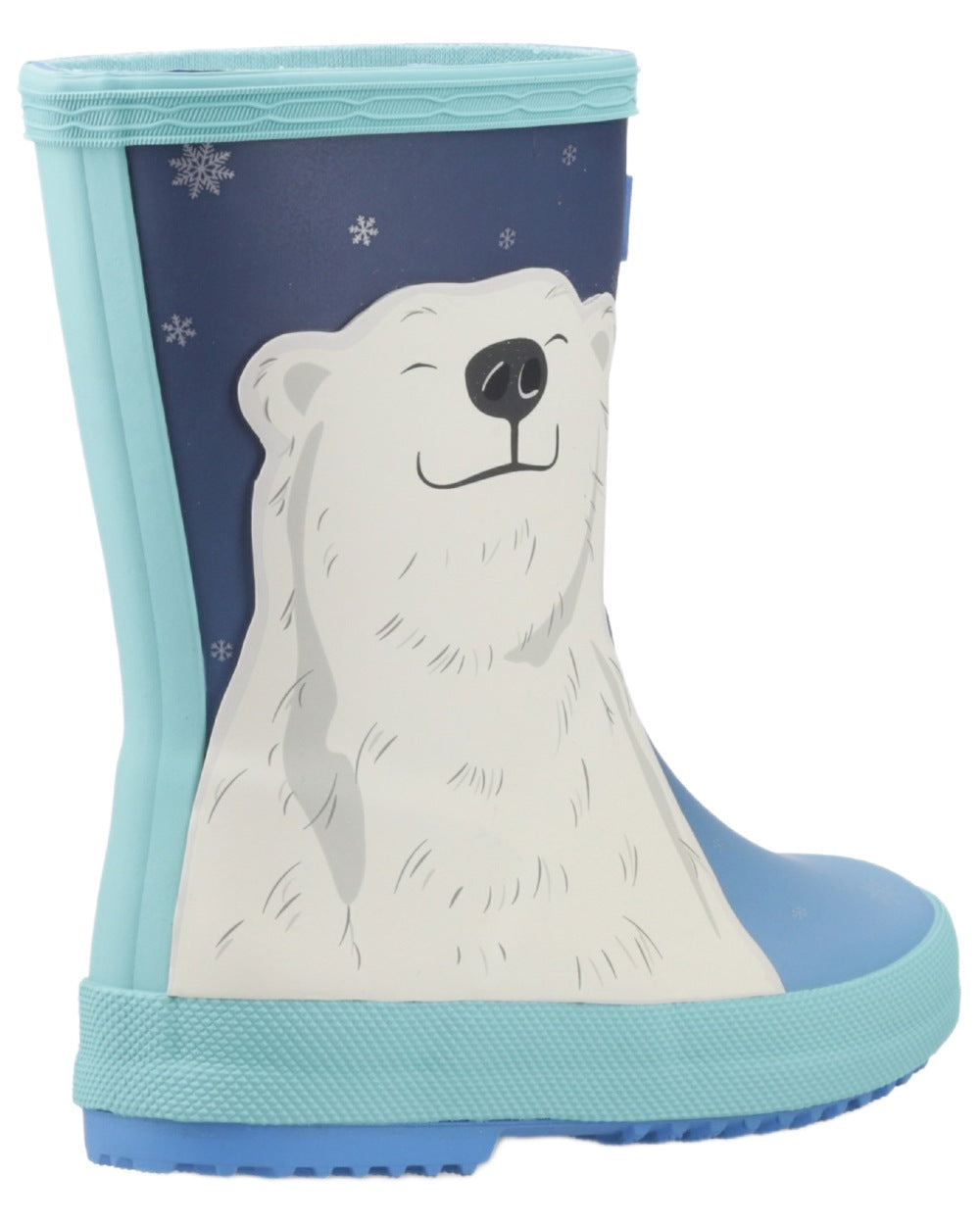 Polar Bear Coloured Hunter Childrens First Insulated Tall Boots on white background 