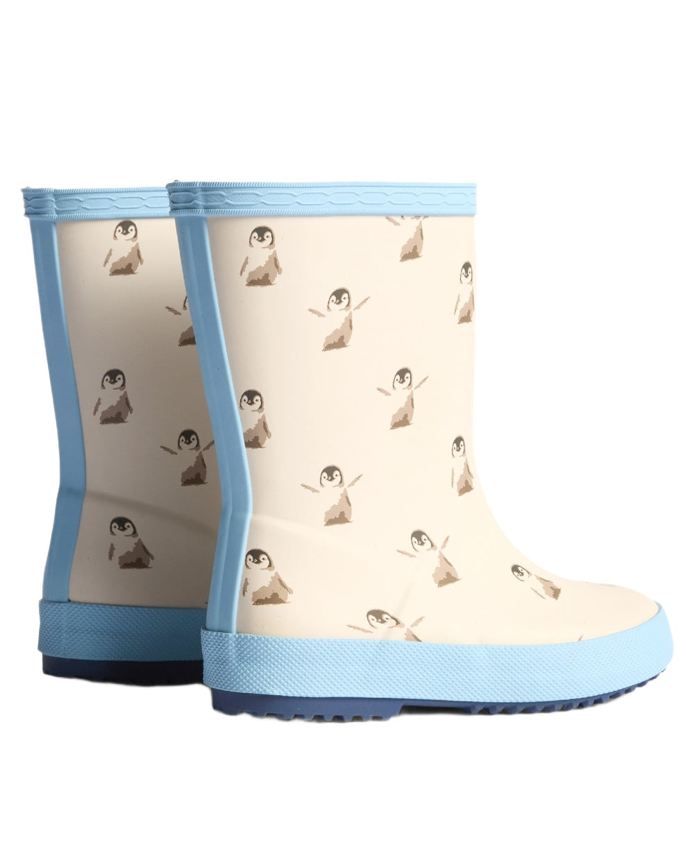 Penguin coloured Hunter Childrens First Penguin Boots on white background 