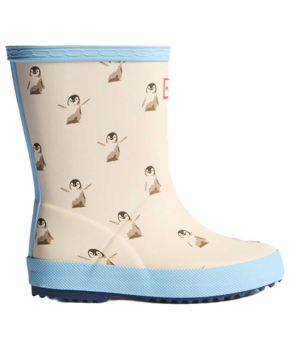 Penguin coloured Hunter Childrens First Penguin Boots on white background 