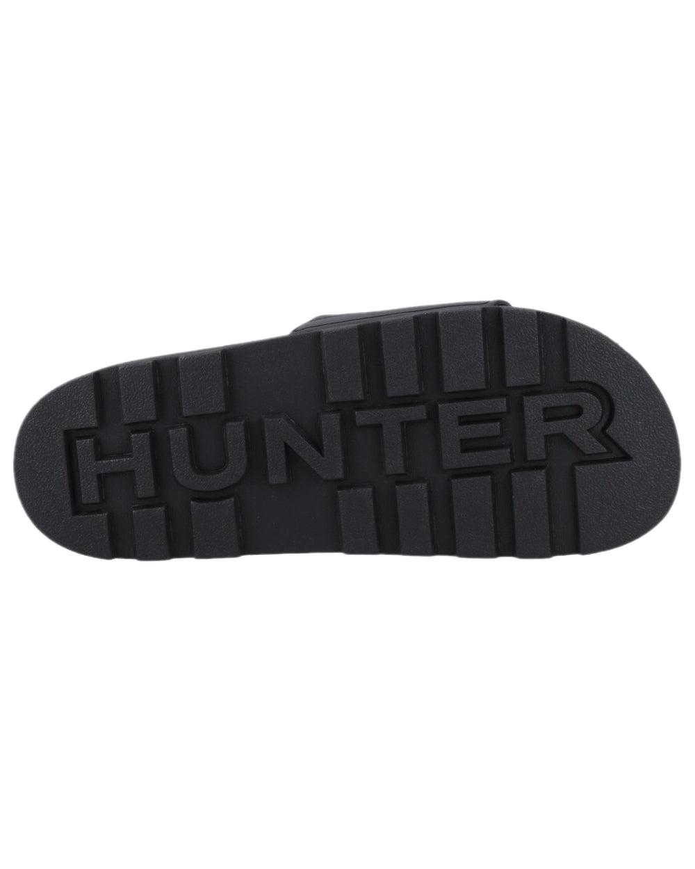 Black Coloured Hunter Core Embossed Sliders on white background 
