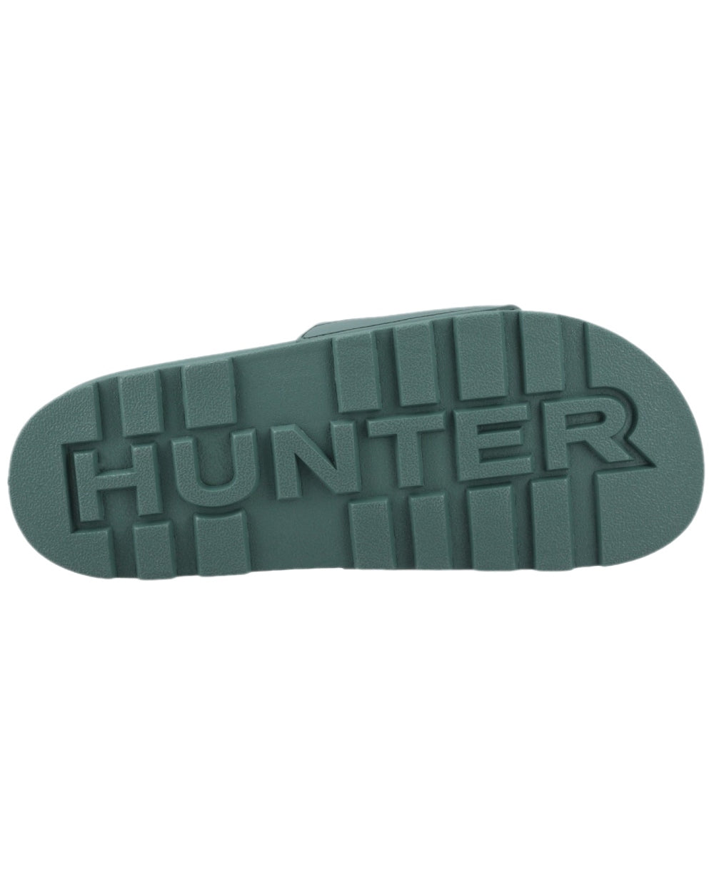 Hunter Green Coloured Hunter Core Embossed Sliders on white background 