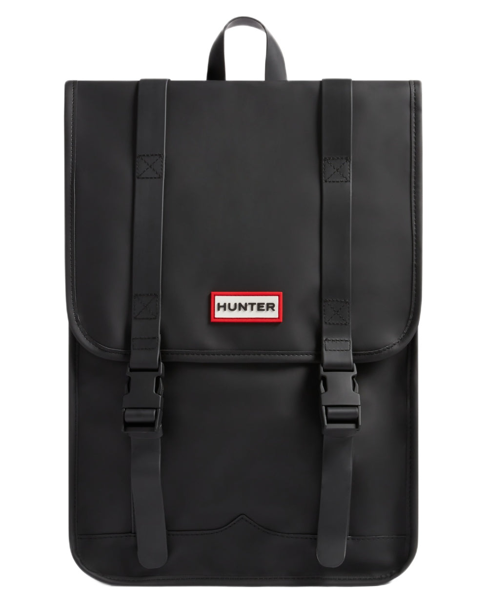 Black coloured Hunter Crovie Backpack on white background 
