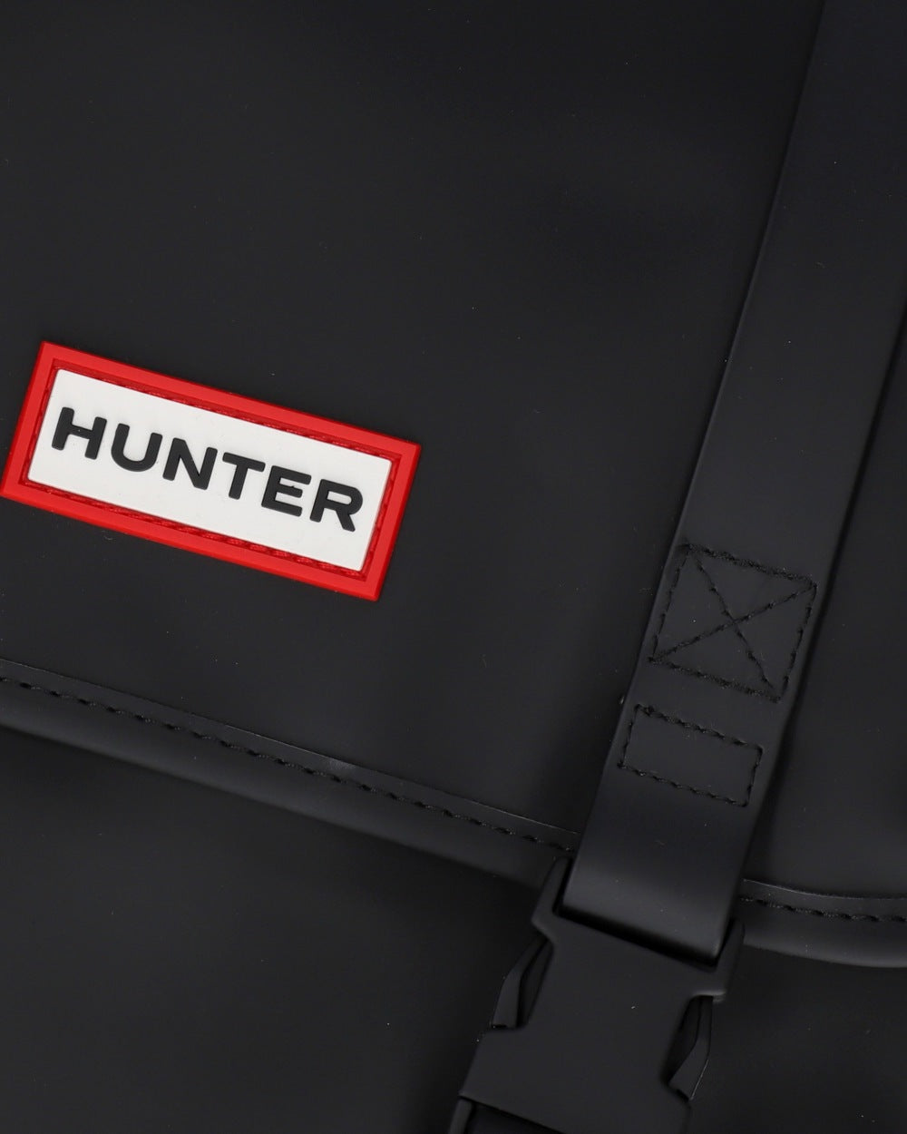 Black coloured Hunter Crovie Backpack on white background 