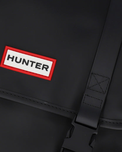 Black coloured Hunter Crovie Backpack on white background 