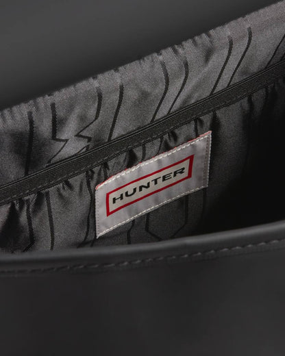 Black coloured Hunter Crovie Backpack on white background 