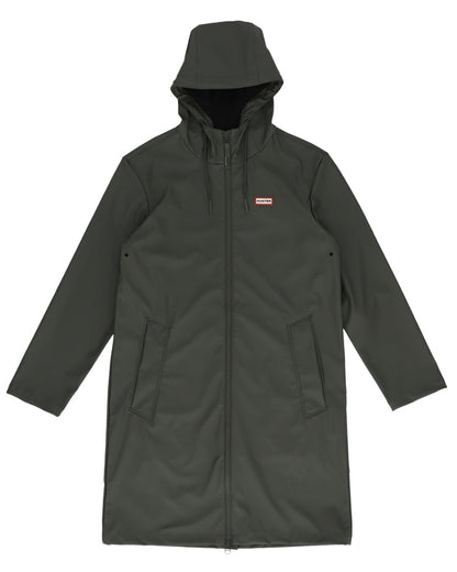 Kambaba Green coloured Hunter Downpour Andrea PU Rain Coat on white background 