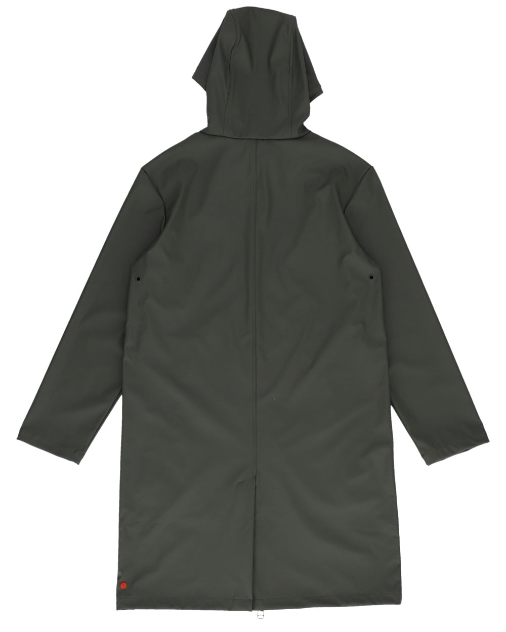 Kambaba Green coloured Hunter Downpour Andrea PU Rain Coat on white background 