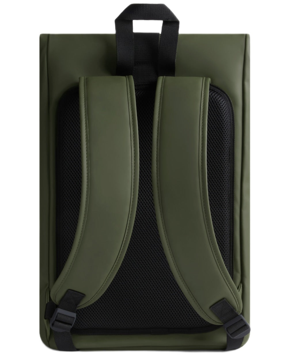 Deep Lichen Green coloured Hunter Highlander Roll Top Backpack on white background 
