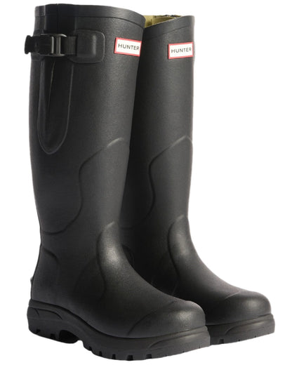Black Coloured Hunter Mens Balmoral MK II Boots on white background 