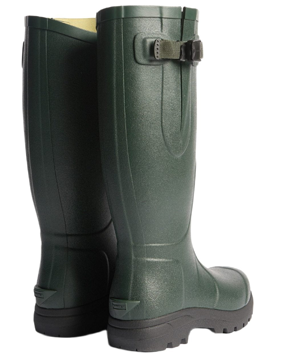 Dark Olive Black Coloured Hunter Mens Balmoral MK II Boots on white background 