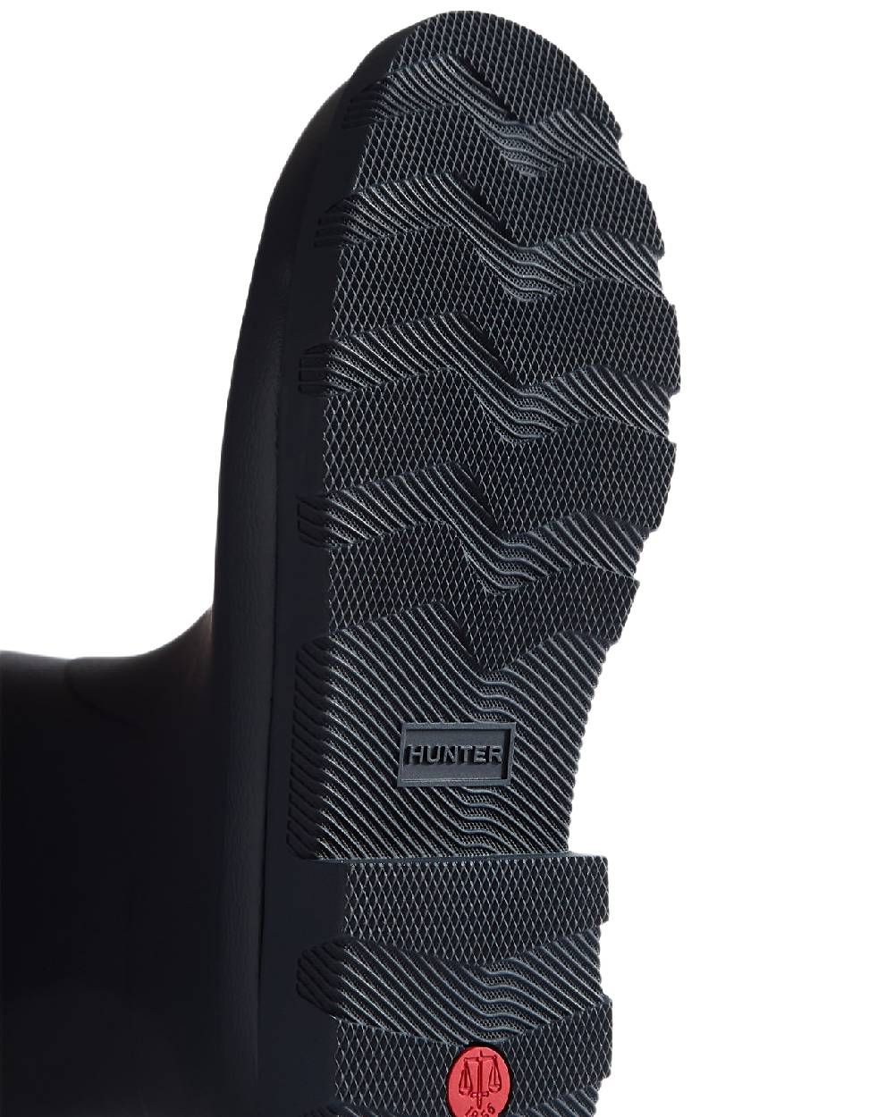 Hunter Navy Coloured Hunter Mens Downpour Adjustable Tall Boots on white background 