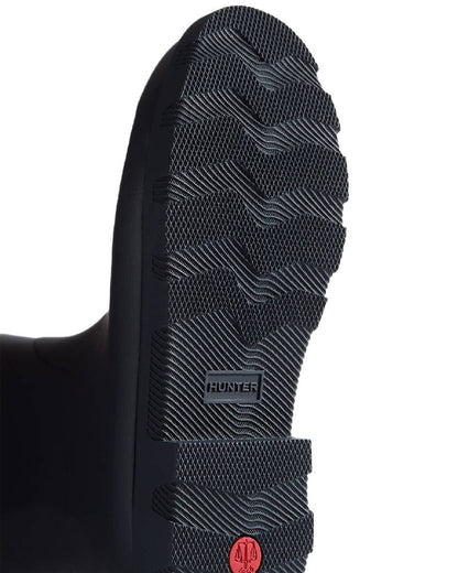 Hunter Navy Coloured Hunter Mens Downpour Adjustable Tall Boots on white background 