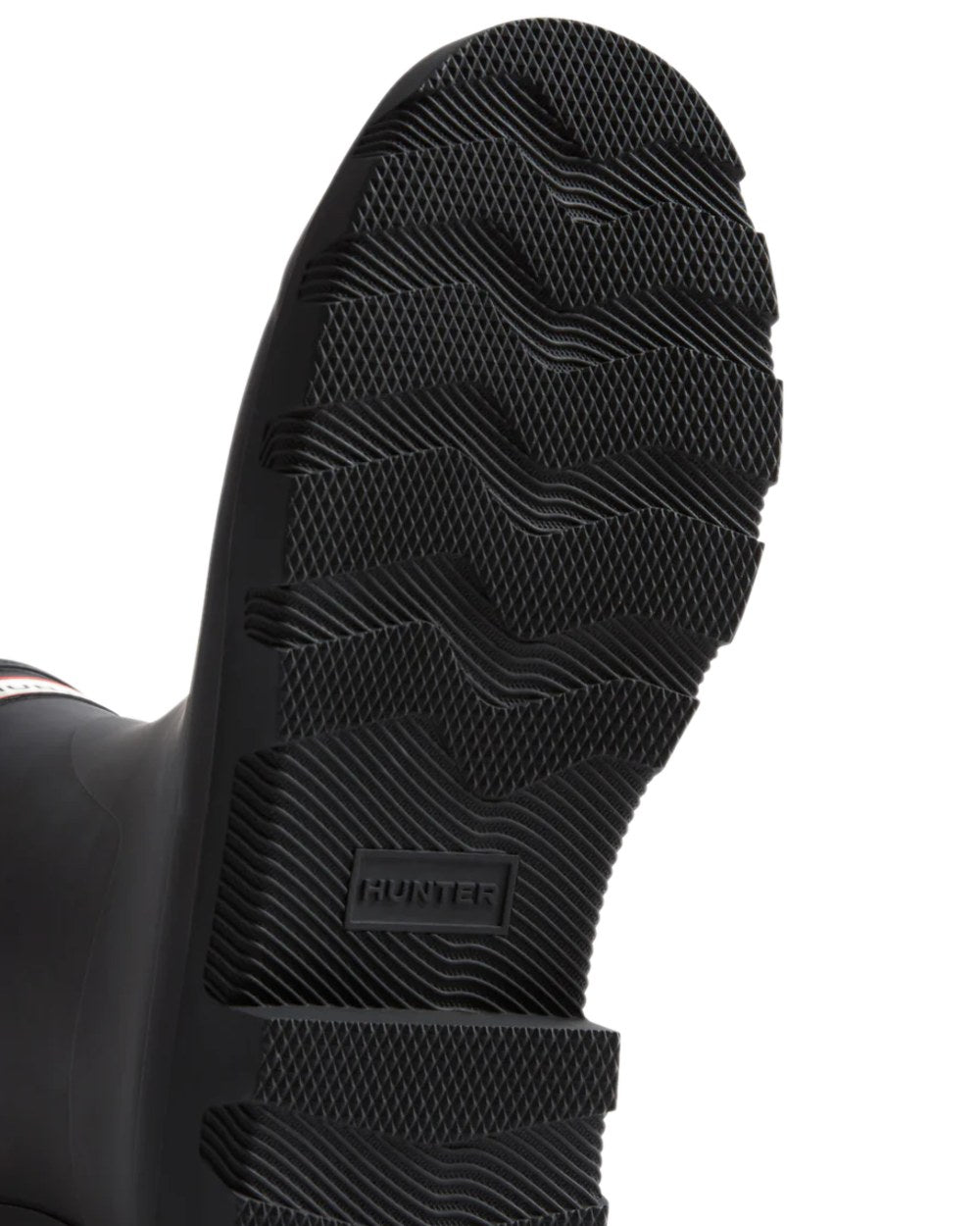 Black Coloured Hunter Mens Downpour Insulated Short Boots on white background 