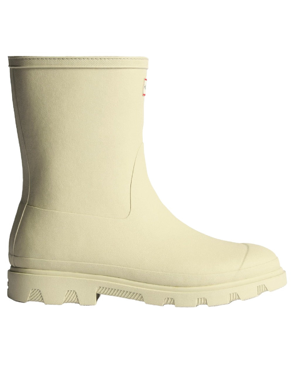 Gravel Coloured Hunter Mens Downpour Insulated Short Boots on white background 