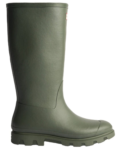 Dark Olive Coloured Hunter Mens Downpour Insulated Tall Boots on white background 