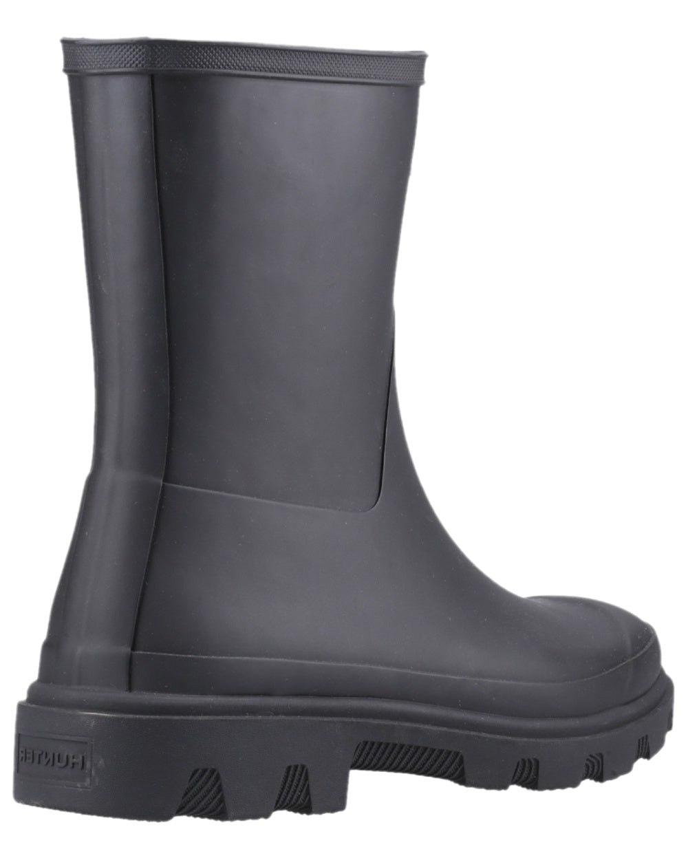 Hunter Navy Coloured Hunter Mens Downpour Short Boots on white background 